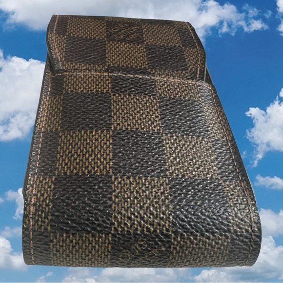 AUTHENTIC LOUIS VUITTON Damier Ebene Cigarette Case and Lipstick Case - Picture 6 of 12